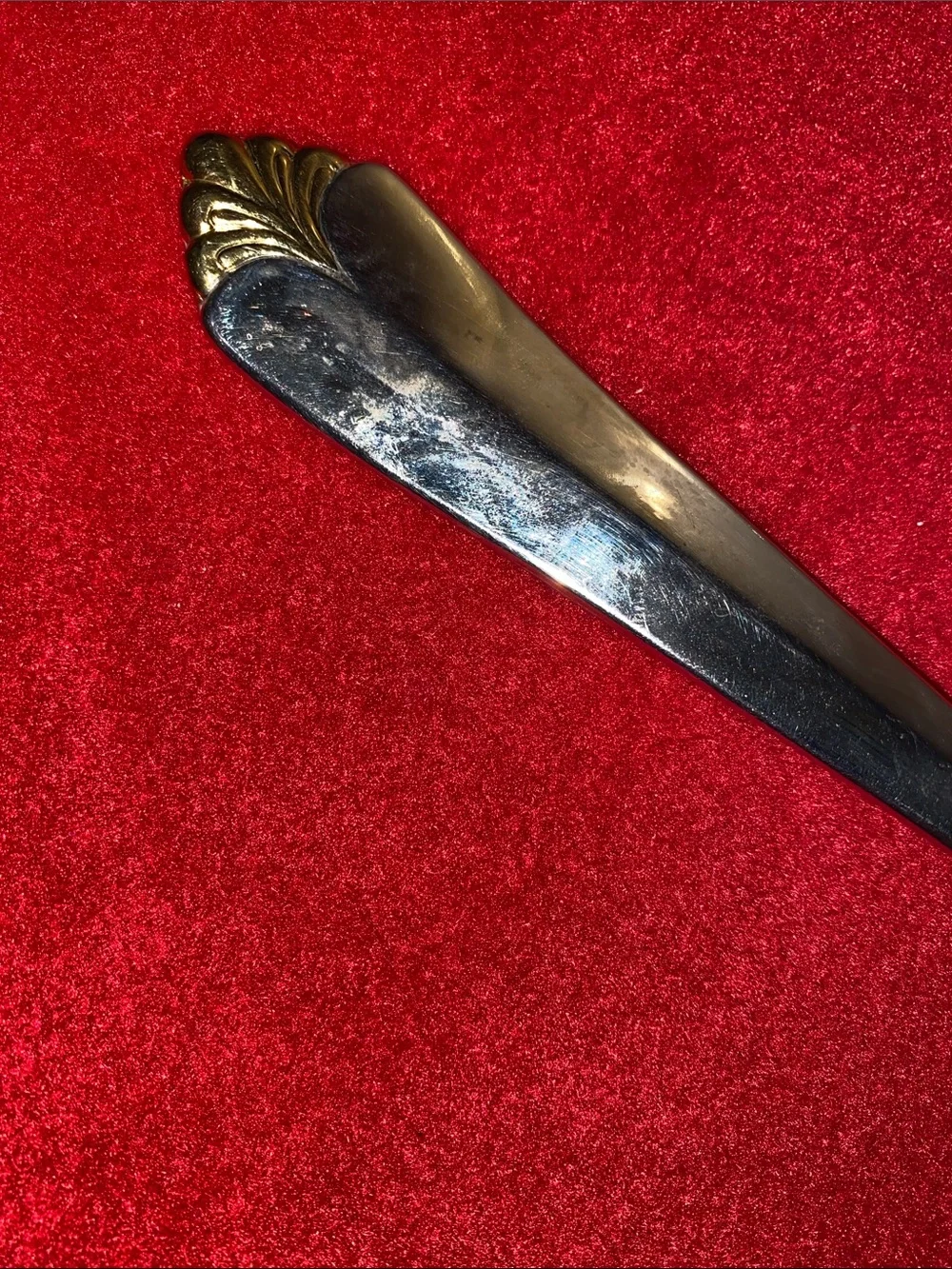 Royal Limited Silver Plated Serving Ladle with Gold Accent